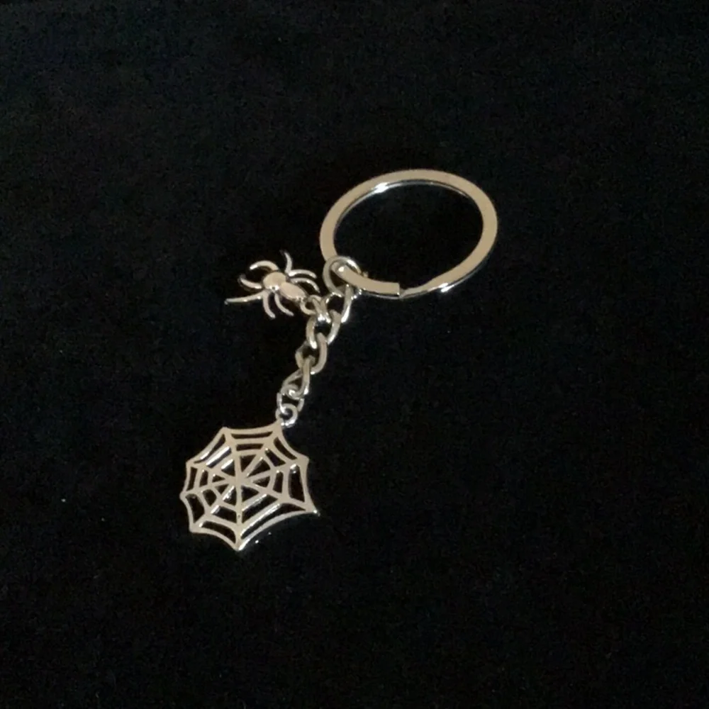 Spider & Web Keychain